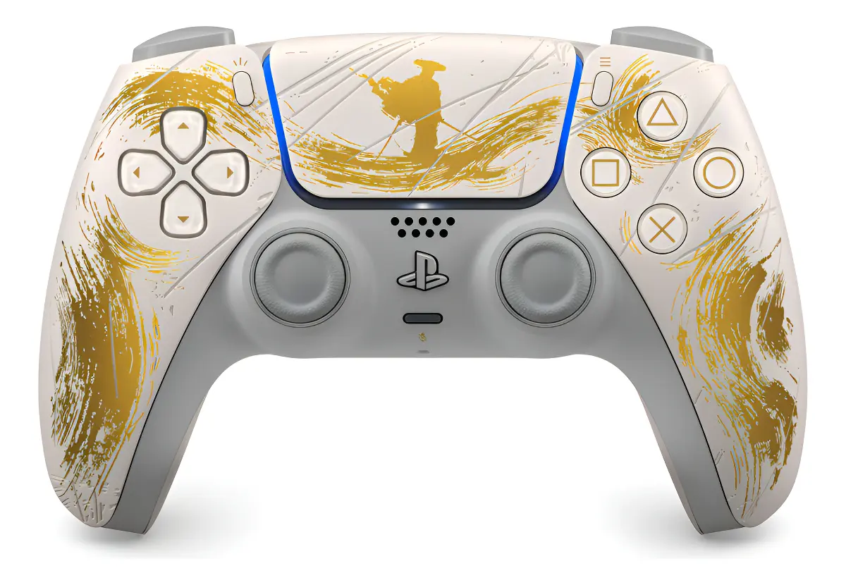 No momento, você está visualizando Controle Sem Fio Dualsense Edição Limitada Ouro Ghost Of Yotei Ps5