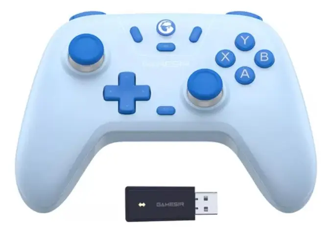No momento, você está visualizando Controle GameSir T4 Nova Lite Sem Fio para PC, Switch, Android, iOS e Steam Hall Effect Azul Celeste