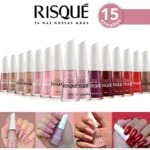 Risqué Kit Com 15 Esmaltes Novo Hipoalergênicos Atacado 8ml