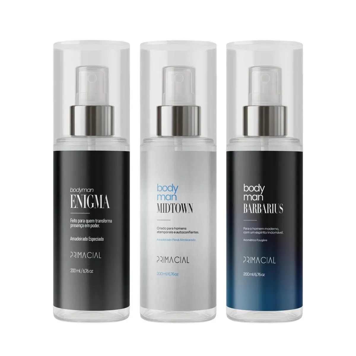 No momento, você está visualizando Kit Body Splash Masculino Barbarius + Enigma + Midtown 200ml