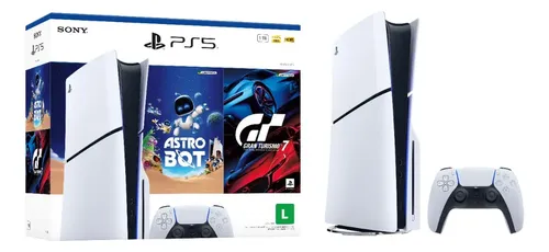 Console Playstation®5 Slim Disk - Pacote Astro Bot E Gran Turismo 7 Branco